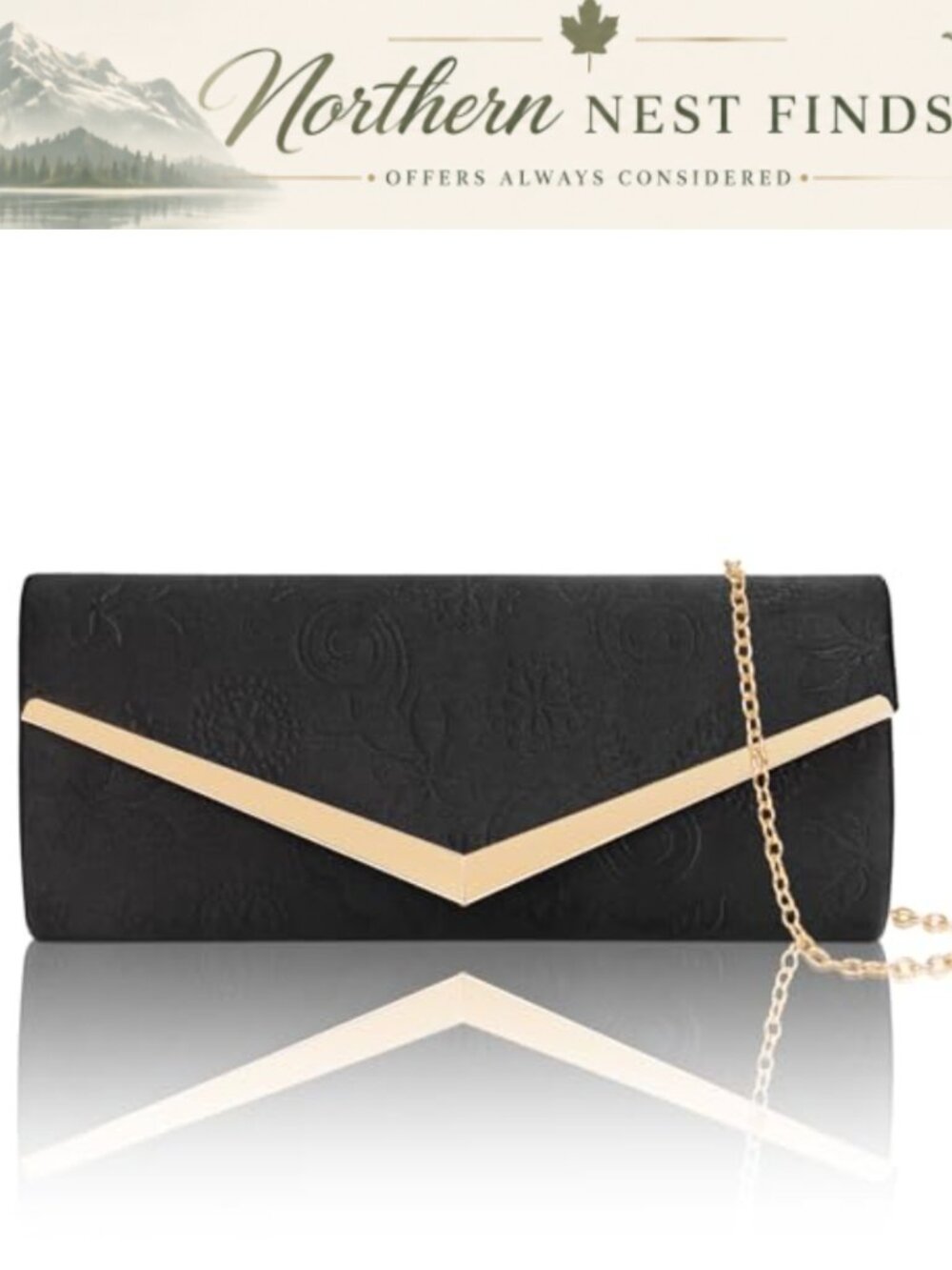 Satin Envelope Clutch Evening Bag with Chain for Wedding Party